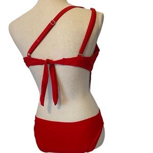 🤎 Asymmetrical one shoulder ruffle cutout one piece swimsuit bikini open back